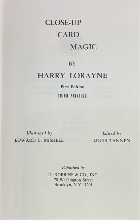 Exploring the Brilliance of Harry Lorayne's Close-Up Card Magic